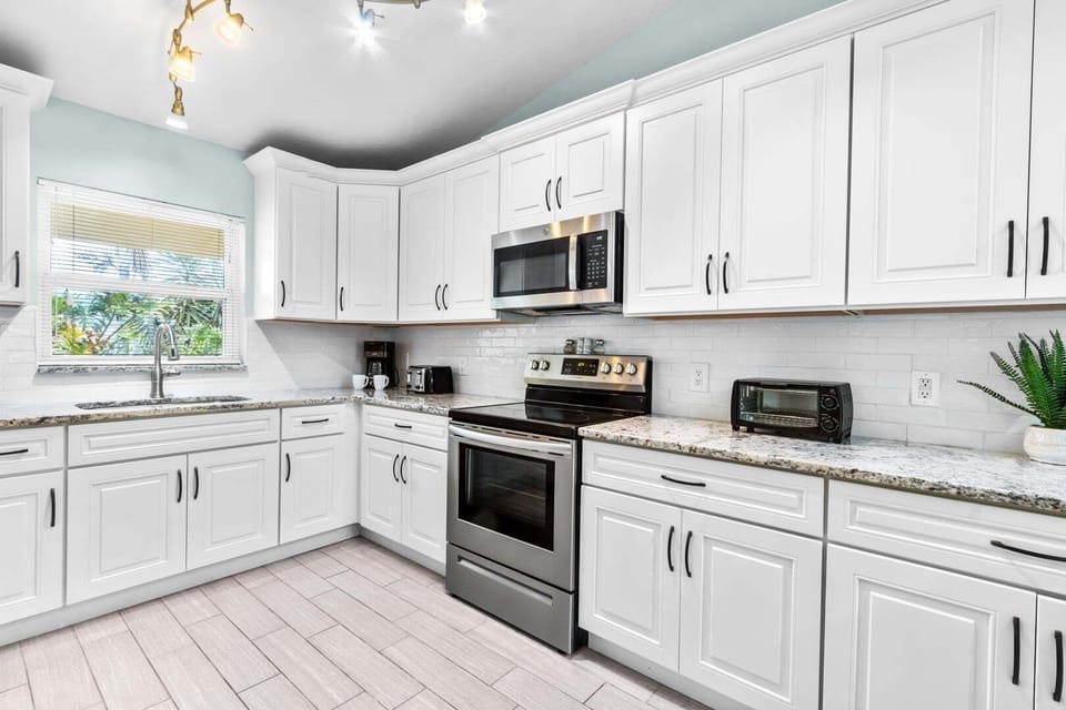 Sleek fully equipped kitchen with everything you need to make your favorite meals