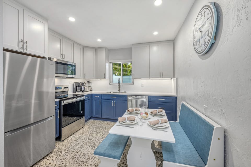 Spacious kitchen layout with generous counter space and bright finishes.