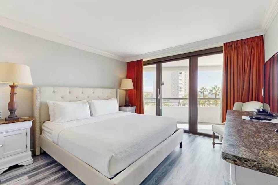 Talk about beachfront luxury! This stunning bedroom set also includes gulf views and access to the balcony