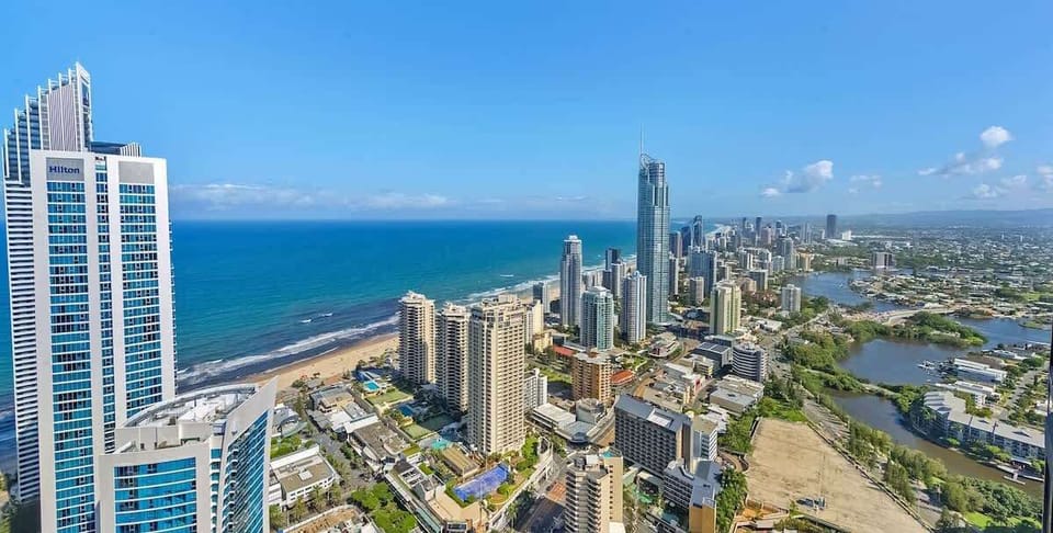 Elevated coastal views stretching to the ocean