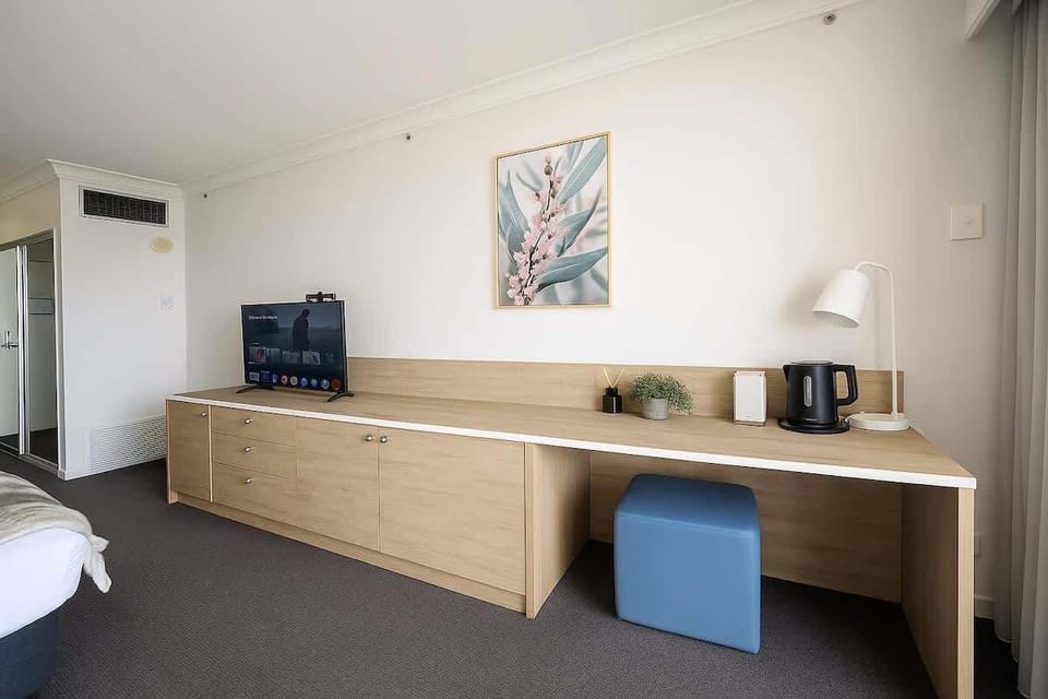 Work desk and TV area