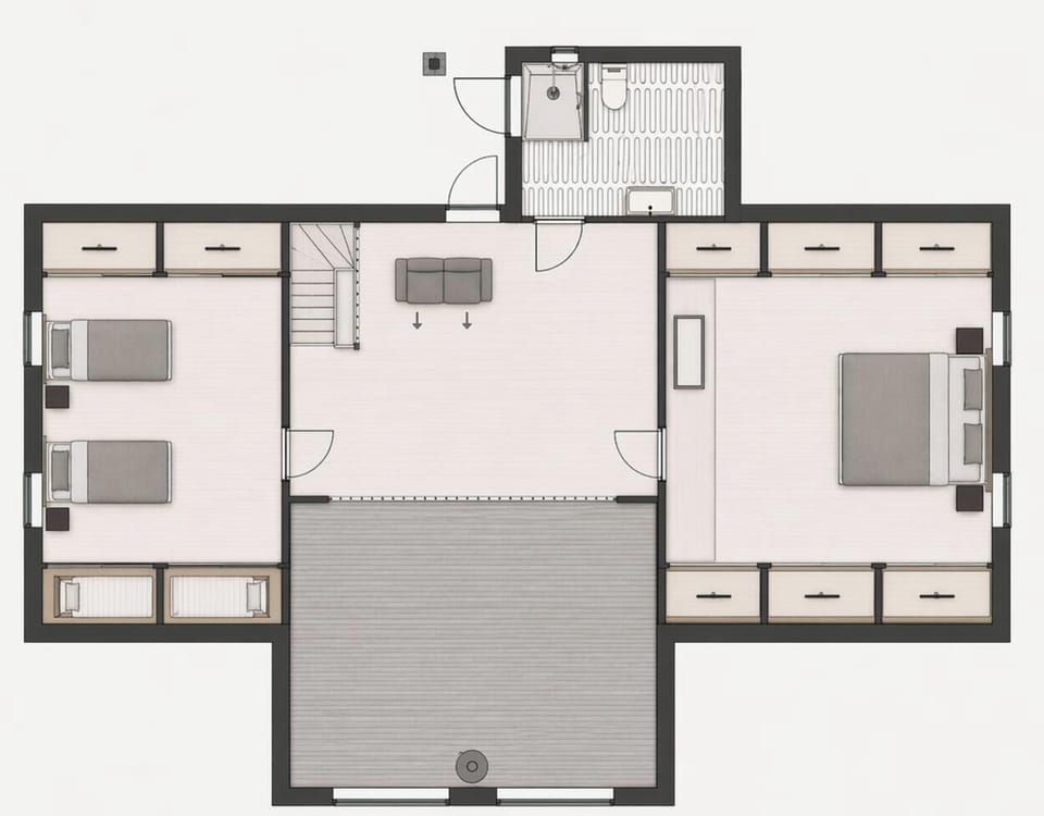 Plattegrond eerste verdieping Fossen