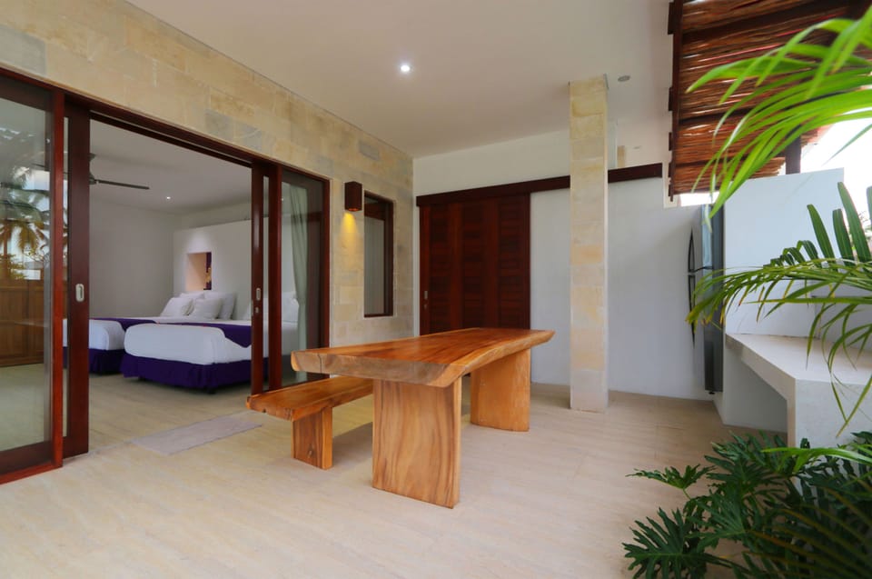 Villa with Private Pool | Minibar, in-room safe, desk, laptop workspace
