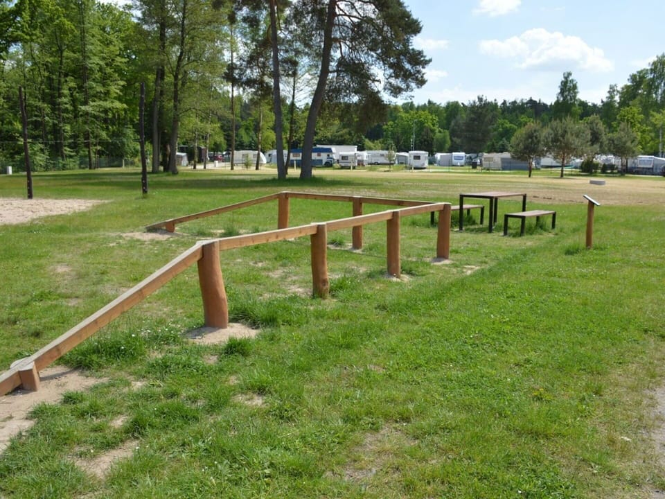 Public Space, Park, Outdoor Bench, Shade, Lawn, Bench, Grove, Evergreen, Path, Outdoor Play Equipment