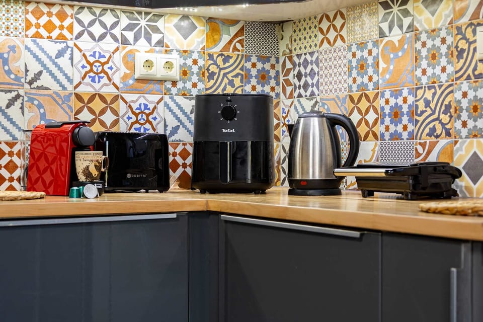 Coffee corner with modern appliances