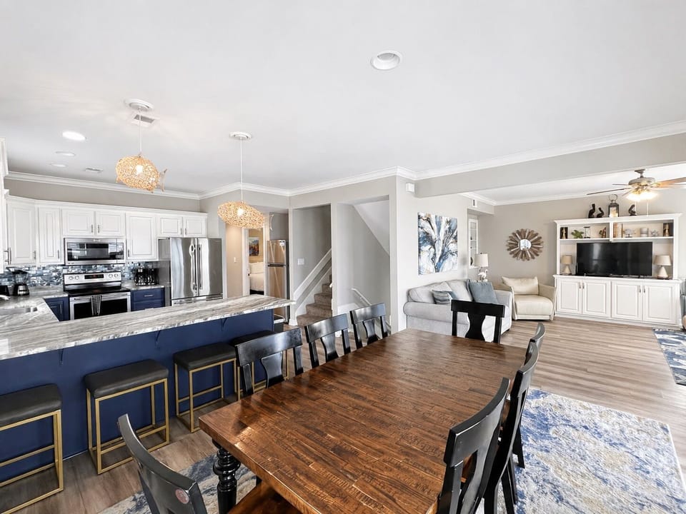 The main floor features an open-living concept