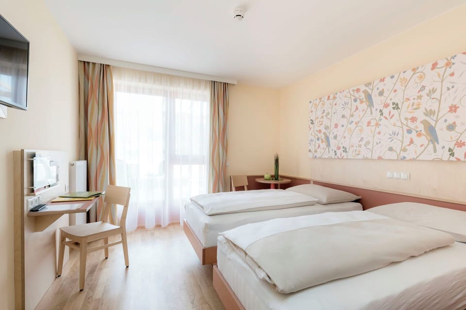 In-room safe, blackout drapes, cribs (free), WiFi (free)