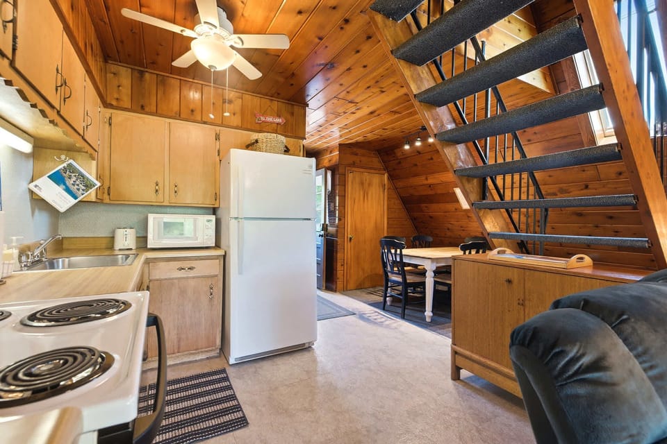 Open kitchen layout keeps cooks connected to the rest of the group.