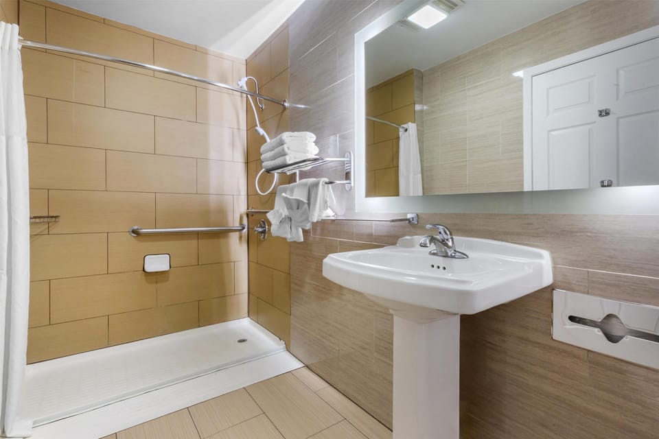 Free toiletries, hair dryer, towels, soap