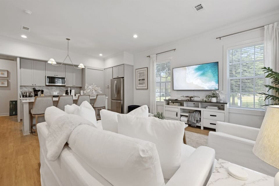 TV area perfect for relaxing after the beach