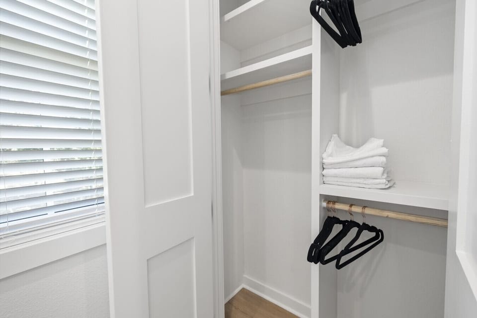Bedroom closet with space to unpack