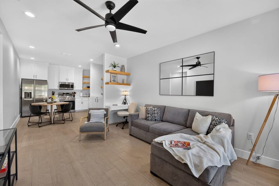 Living Room | Sectional Sofa | Workspace & Ceiling Fan