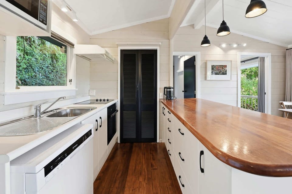 Kitchen with timber benchtop
