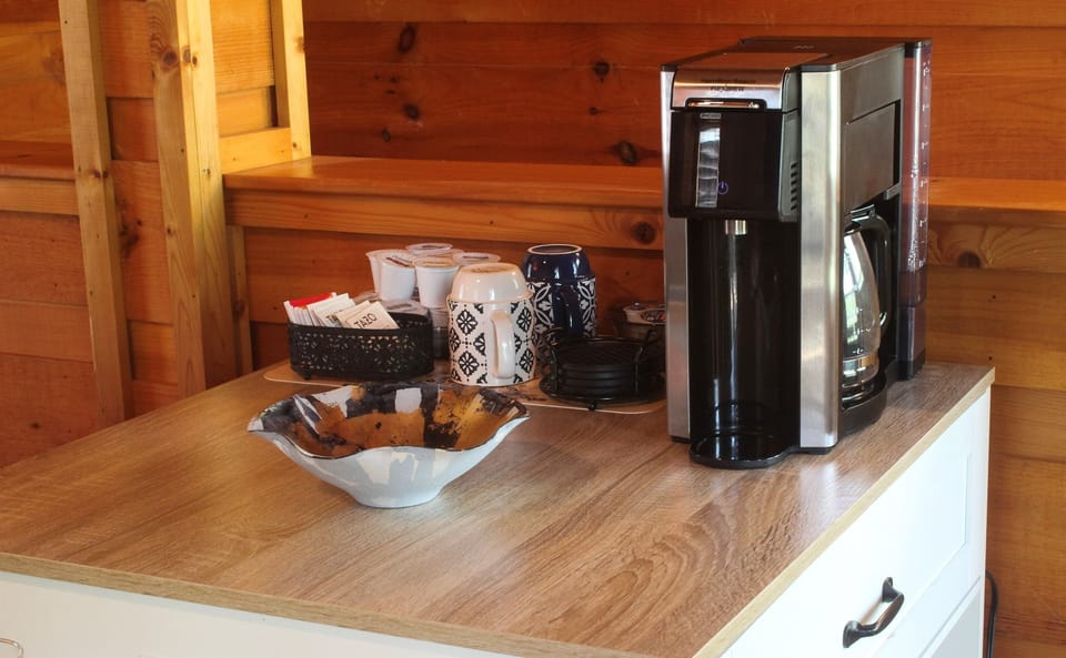 Morning coffee in the mountains

