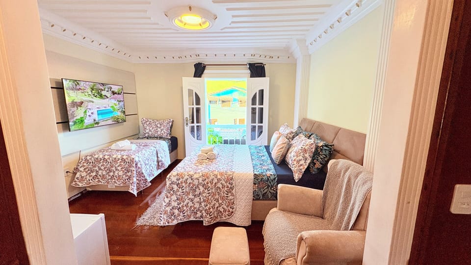 Deluxe Double Room, Balcony, Pool View | Premium bedding, pillowtop beds, free WiFi, bed sheets