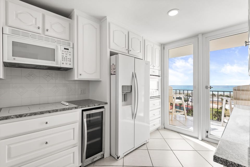 Kitchen with wine fridge