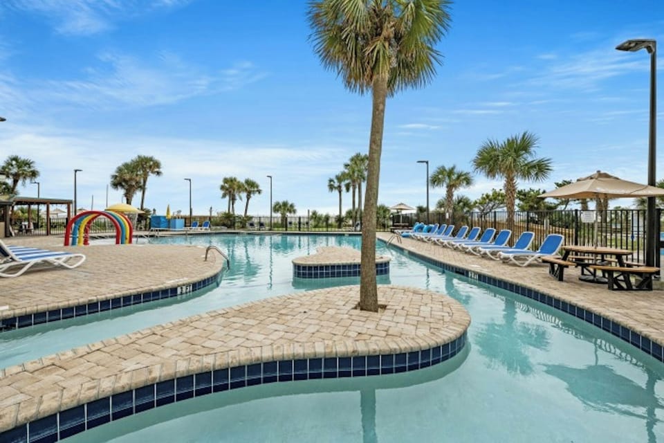 Float around the lazy river on a lazy afternoon.