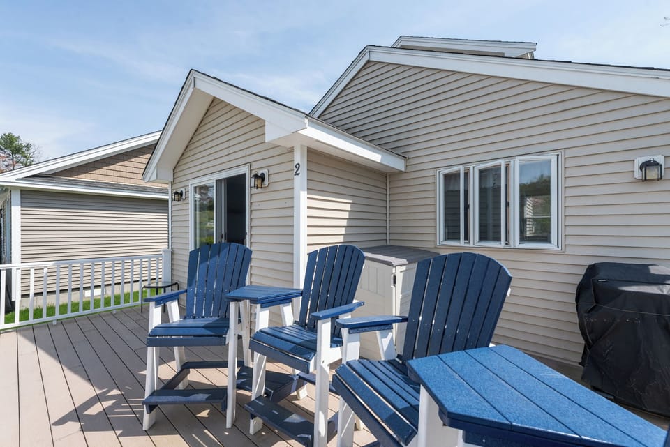 Seating out on the deck while watching the waves