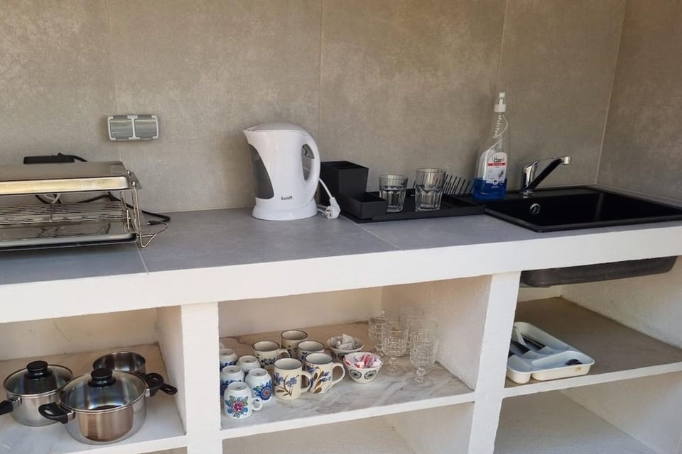 Fridge, electric kettle