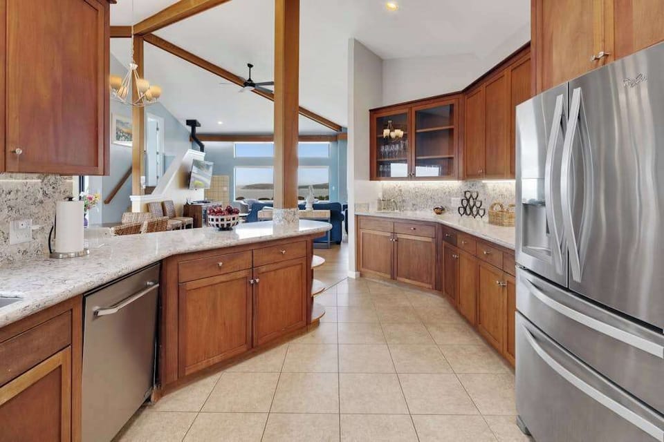 Every appliance you need — from dishwasher to full-size fridge — ensures effortless cooking during your Sonoma Coast stay.
