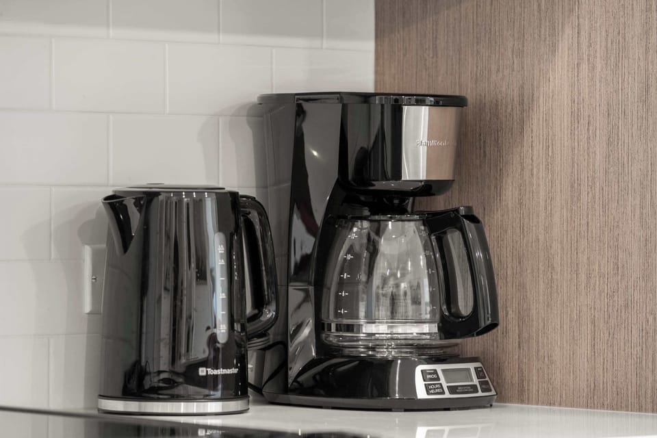 Coffee station with drip and pod options