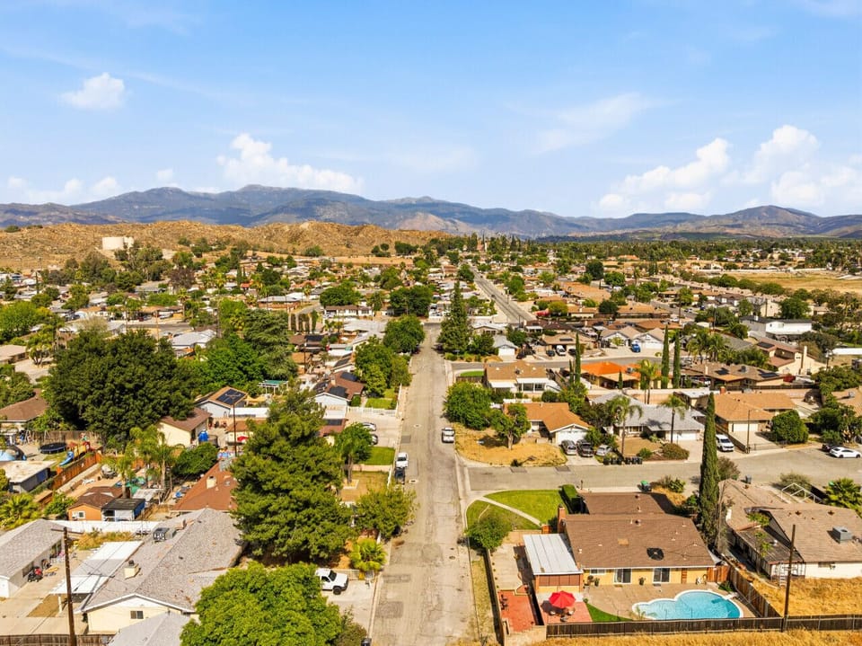 Discover the peaceful residential neighborhood and beautiful hill views surrounding this charming property.