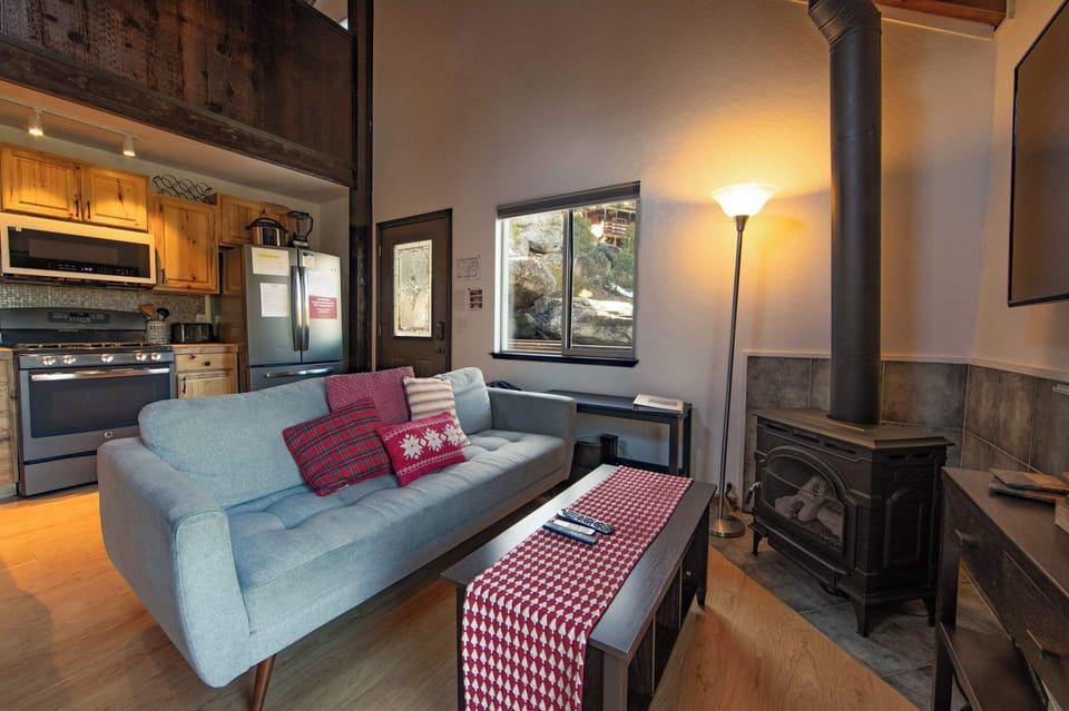 Movie nights made easy in this cozy living area