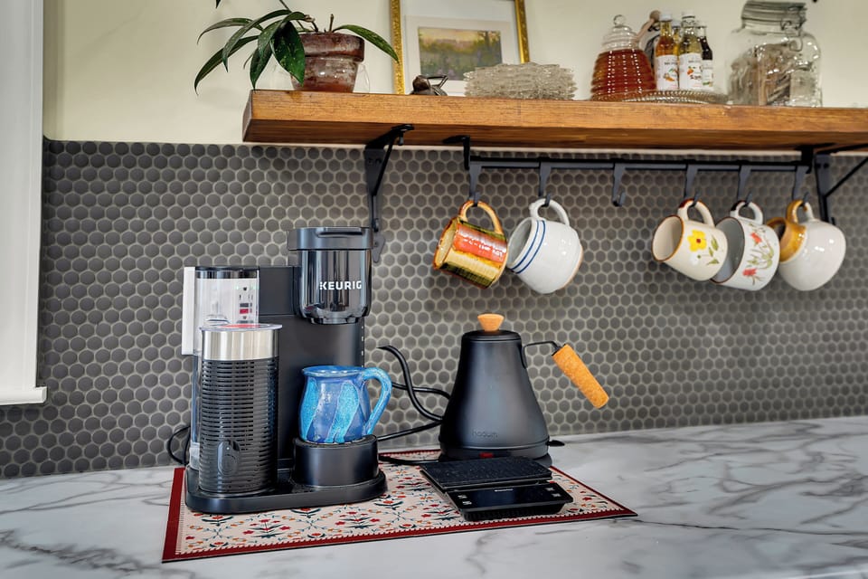 Enjoy a delicious cup of coffee in the morning!
