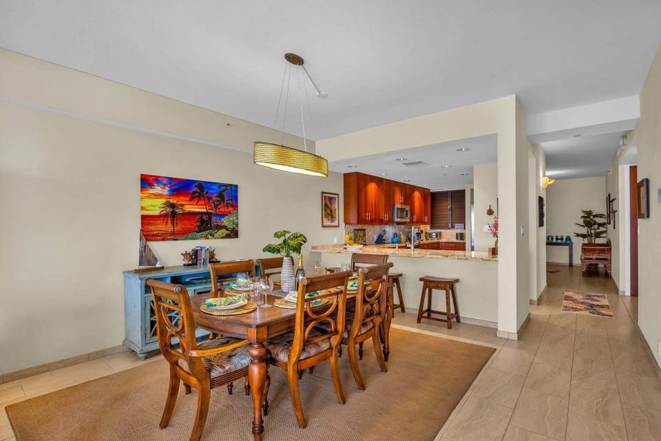 Open dining area seamlessly connecting the kitchen and living room—ideal for entertaining and social gatherings.