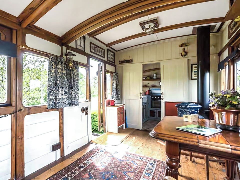 Dining Area | High Cross Camping Coach, Netherbury