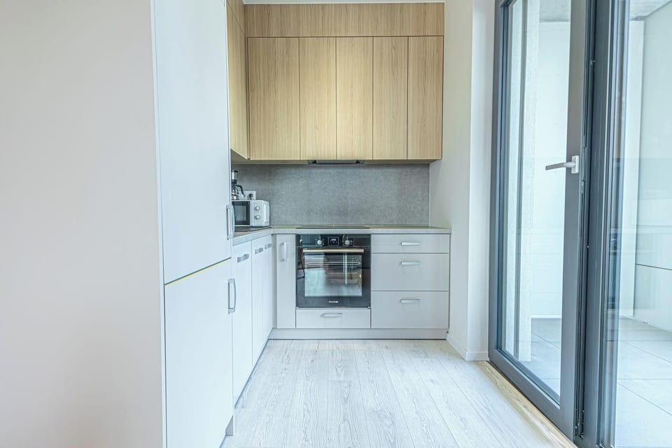 Basic Apartment | Private kitchen | Fridge, microwave, oven, stovetop