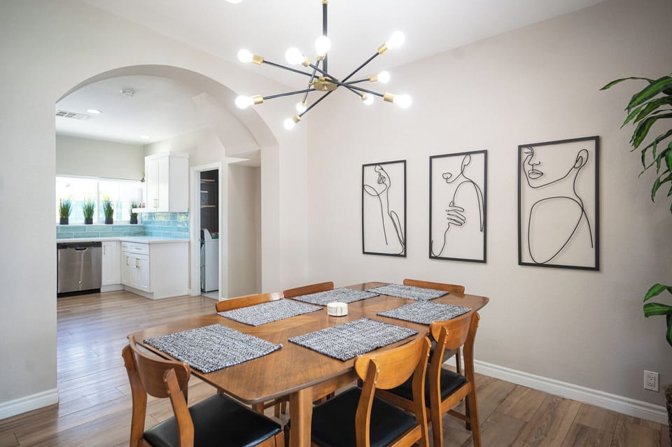 Mid-century modern dining area
