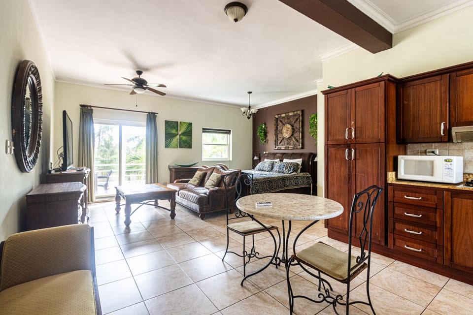 Apartment, 1 Bedroom, Balcony, Garden View | Living room | Books