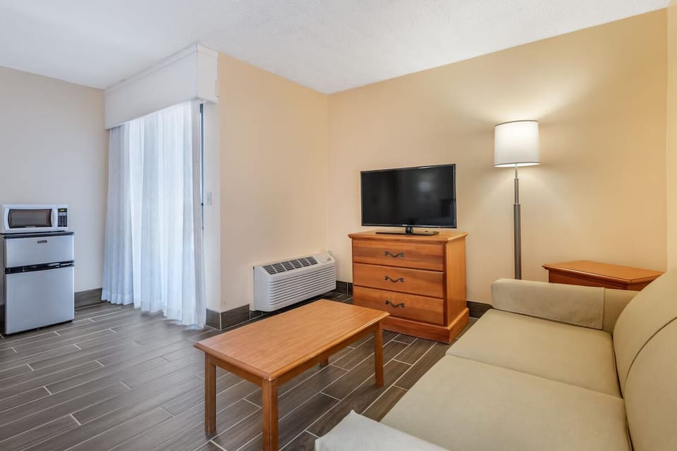Grab snacks anytime with the convenient in-room mini kitchenette.