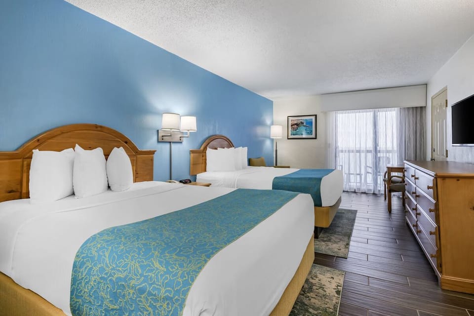 Stretch out on plush beds after a full day.