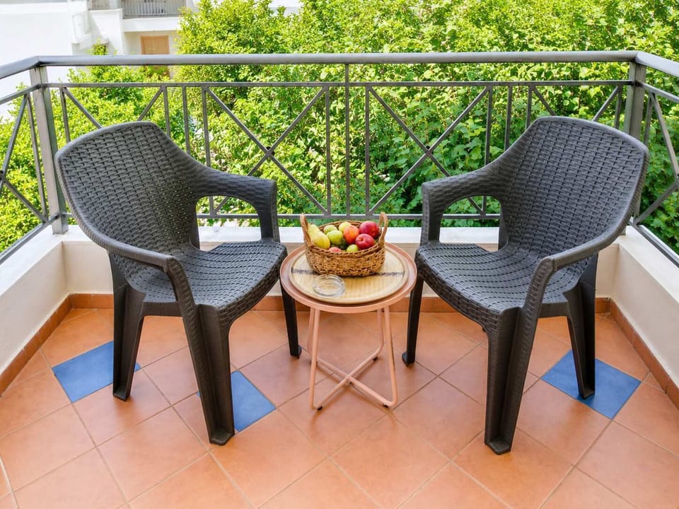 Private Balcony with Outdoor Seating and Garden View
