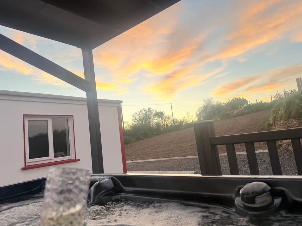 Hot tub sunset 