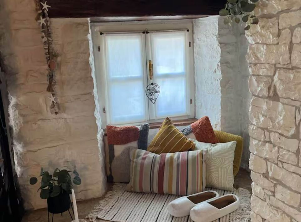 House (Three Bedroom Holiday Home with Pool) | Living room | 32-inch flat-screen TV with satellite channels
