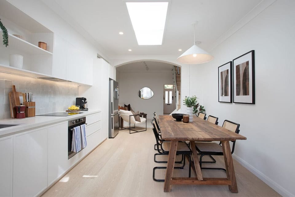 Huge open plan kitchen and dining area