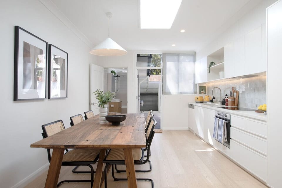 Huge dining area for easy morning breakfast or fancy evening meals
