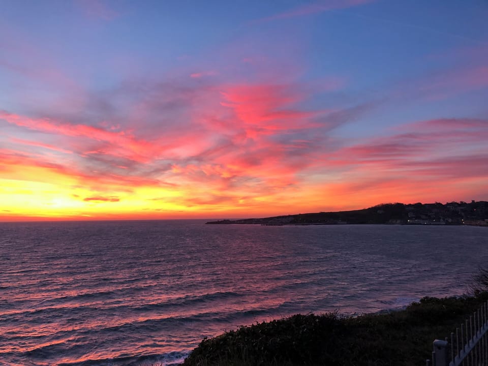 Sunset from North Beach, 5 mins walk from the property.