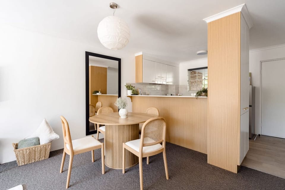 The open layout offers a welcoming space for meals, conversations and relaxing after a busy day.