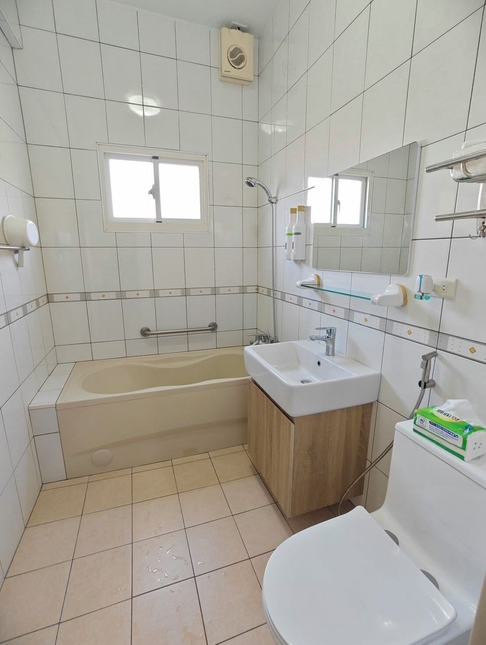 Free toiletries, hair dryer, towels, shampoo