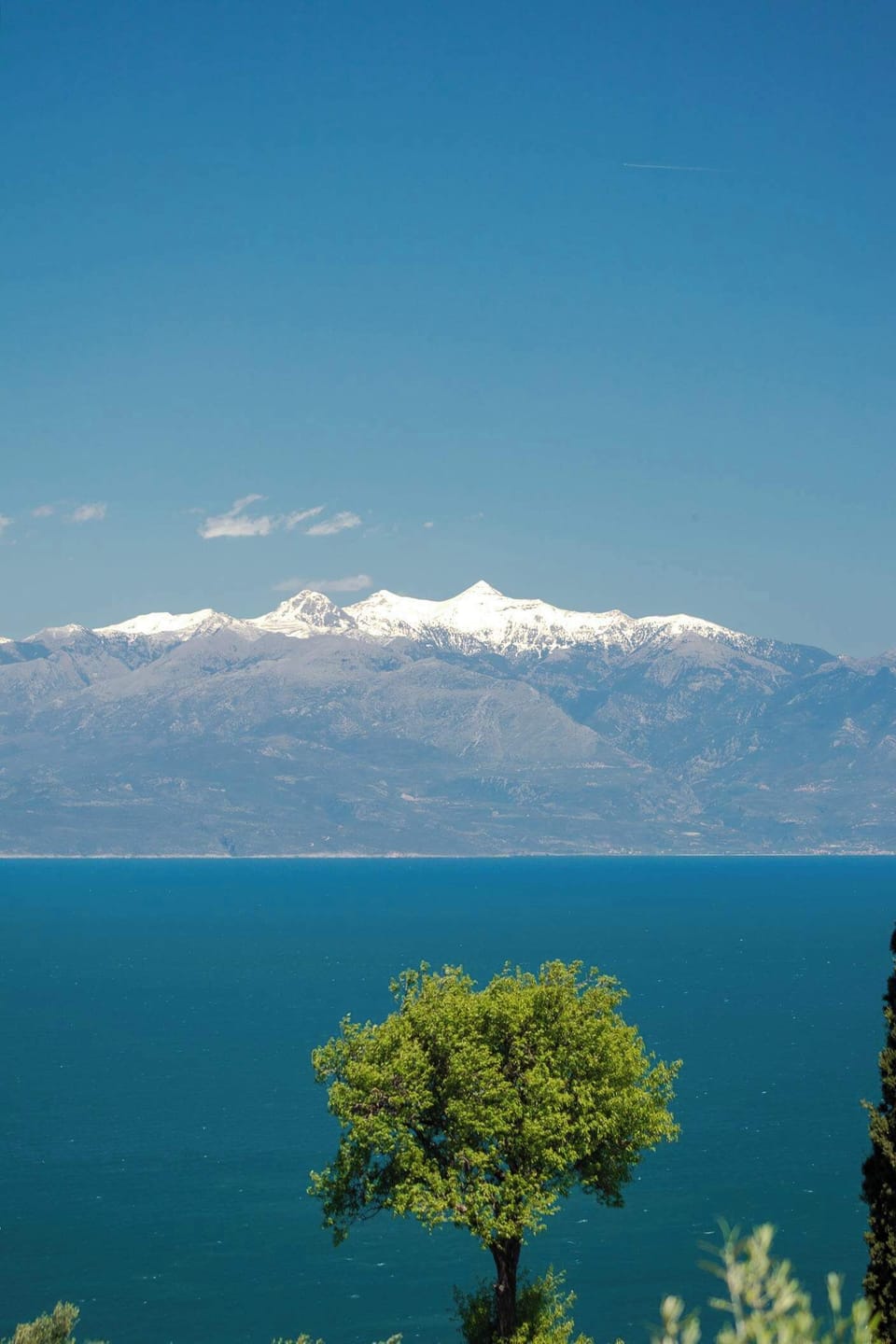 Detailed Sea View with Taygetos Mountain Backdrop
