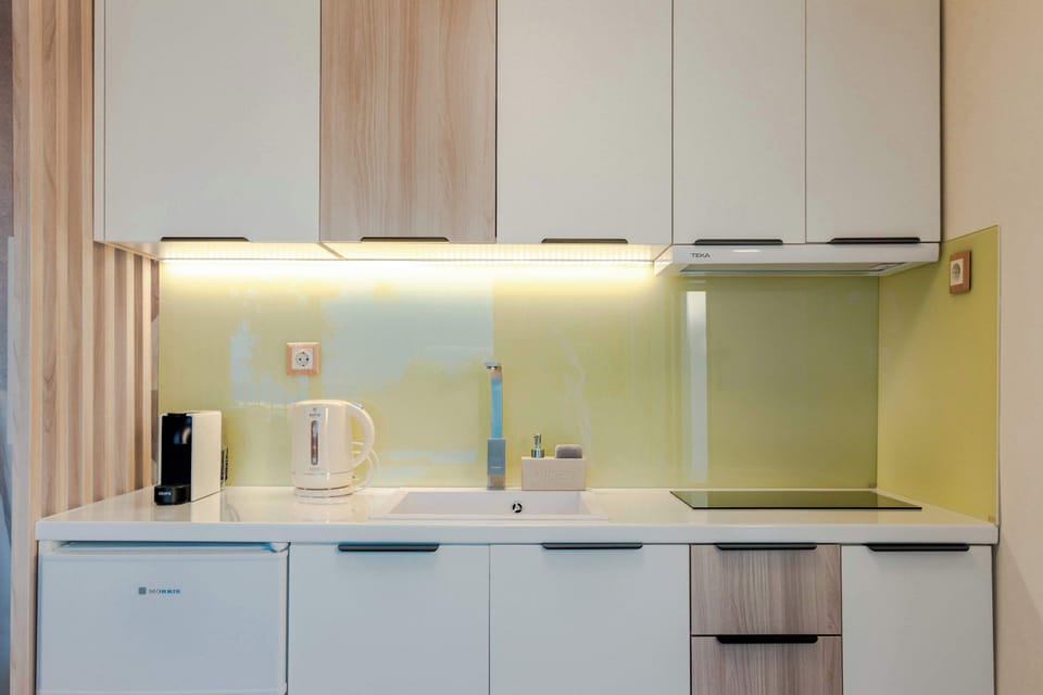 Fully Equipped Modern Kitchen with Sleek Appliances