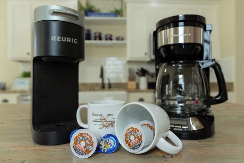 Enjoy complimentary coffee (varied availability). We try to keep it well stocked