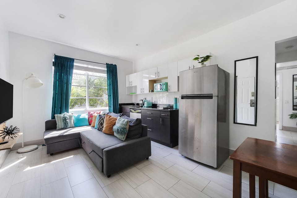 Classic Apartment, 2 Bedrooms, Kitchen (Self check-in) | Living area | 55-inch Smart TV with digital channels