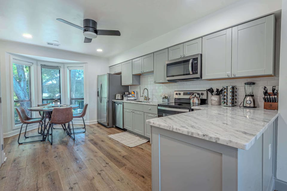 Kitchen ready for everything from coffee to dinner.