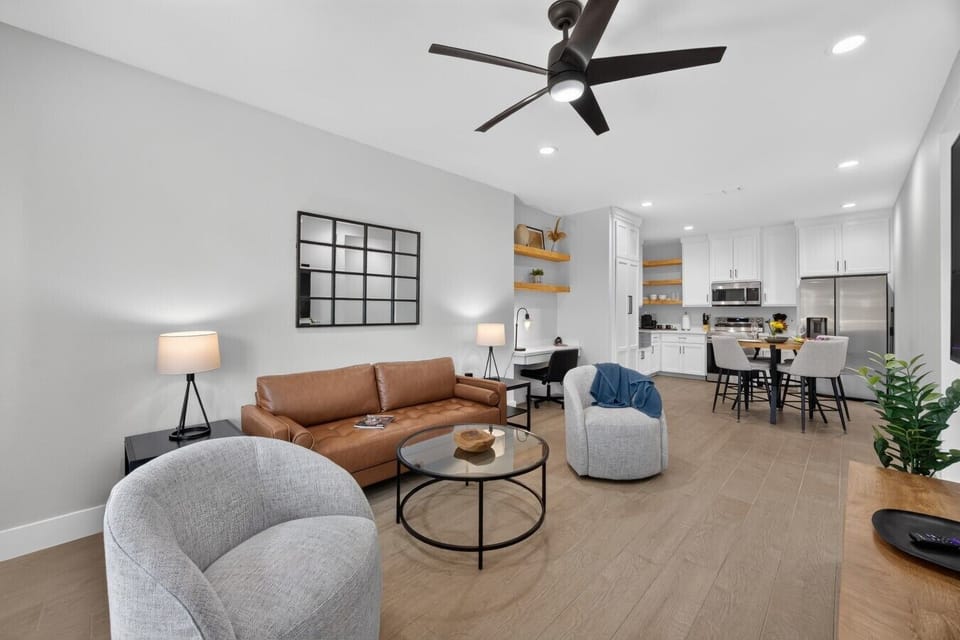 Living Room | Sectional Sofa | Workspace & Ceiling Fan