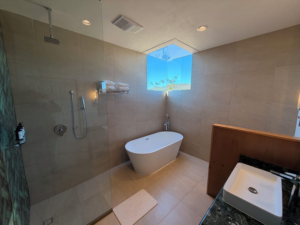 Deluxe Suite, Courtyard View | Bathroom | Free toiletries, soap, shampoo, toilet paper